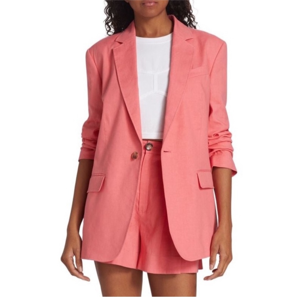 A.L.C. Donovan Jacket in Dark Grapefruit - Picture 3 of 8